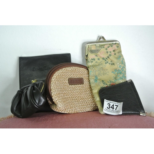 347 - a small lot of coin purses