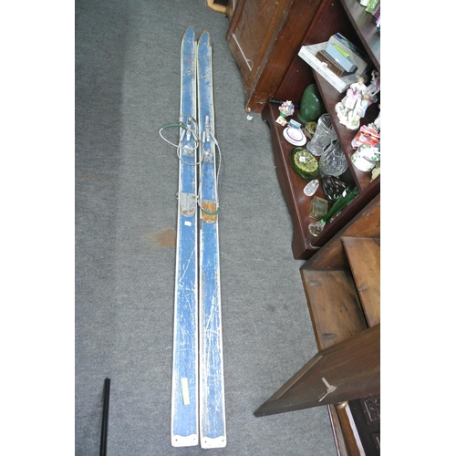 351 - A set of wooden skis made by Squaw Valley