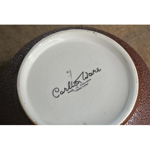 409 - An unusual lidded and crested Carltonware pot