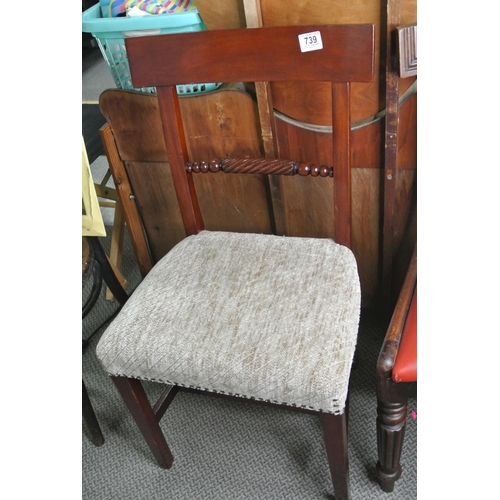 739 - An upholstered single chair