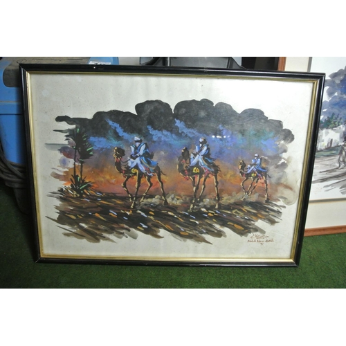 750 - A pair of framed North African themed water colours