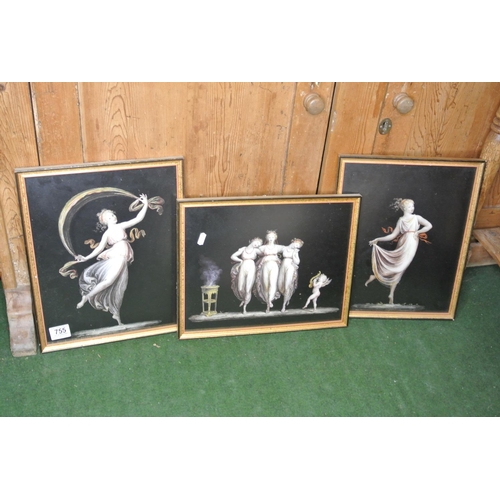 755 - A trio of framed prints