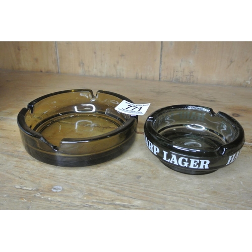 771 - A pair of vintage pub ashtrays