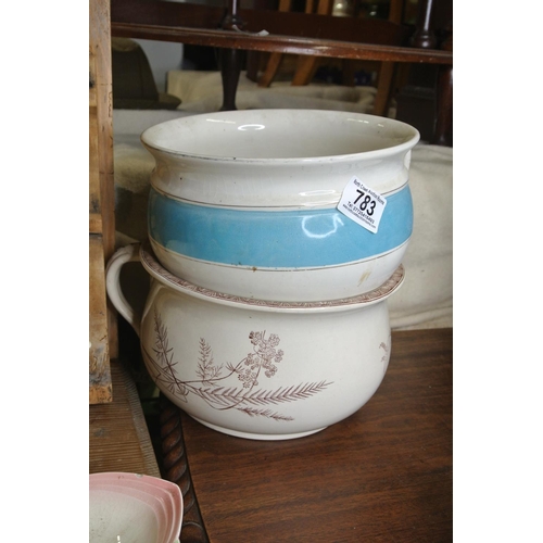 783 - A pair of chamber pots