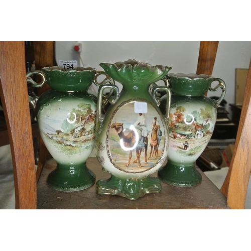 794 - A trio of decorative vases