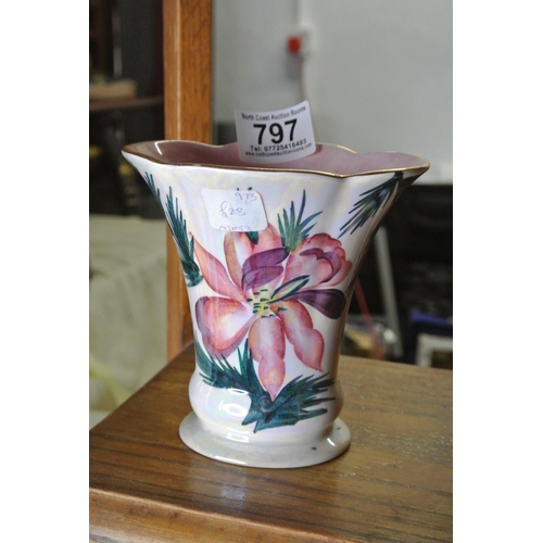 797 - A Crown Devon flower vase