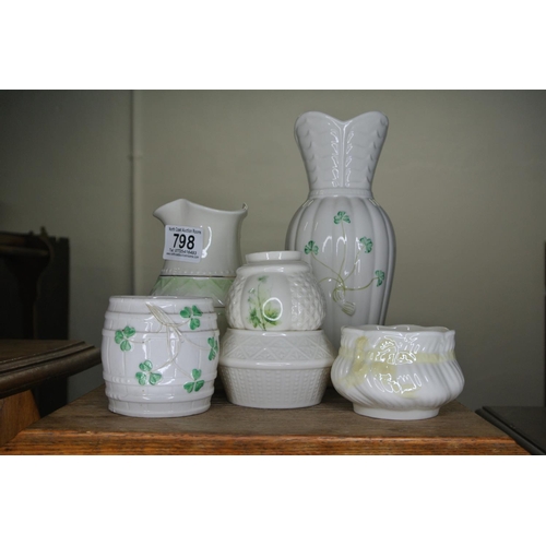 798 - A good lot of Belleek pottery