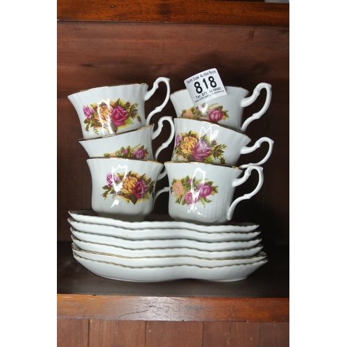 818 - Six TV cups and saucers