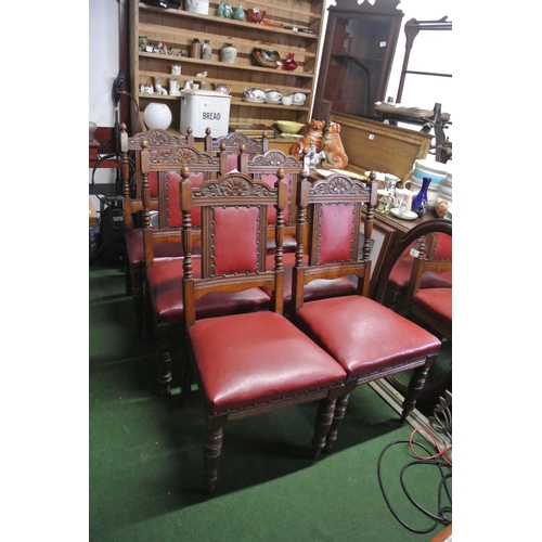 827 - A very good set of  six antique mahogany dining chairs