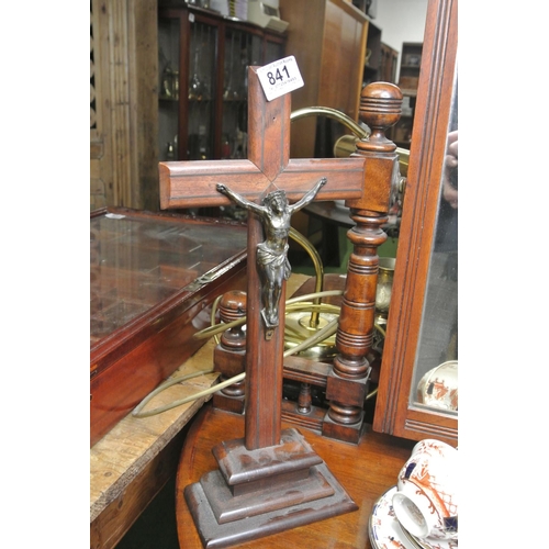 841 - A wooden crucifix