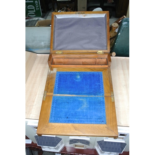 110 - An antique inlaid writing slope.