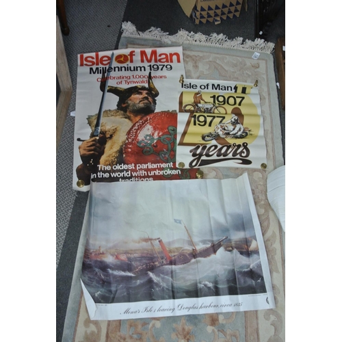 119 - Two Isle of Man TT/ racing posters and another