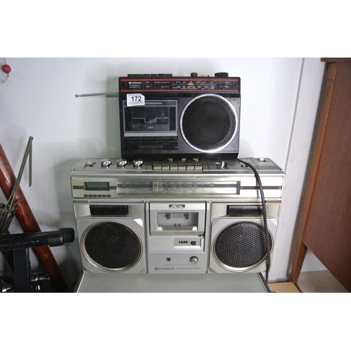 172 - An Hitachi TRK - 8500E Boombox & similar lot.