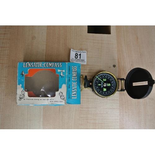 81 - A Lensatic Compass in original box