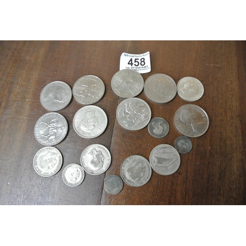 458 - A collection of various antique and vintages coins.