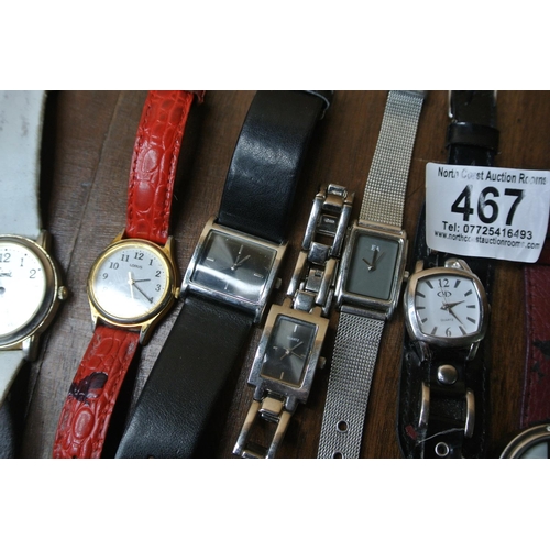 467 - A collection of wrist watches, which includes Gucci, Limit & more.