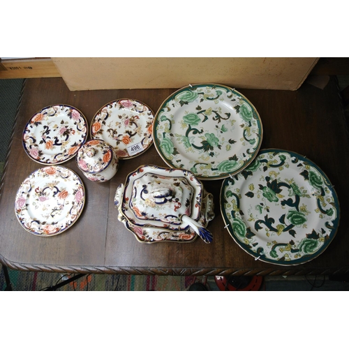 496 - A collection of various Mason's ceramics.