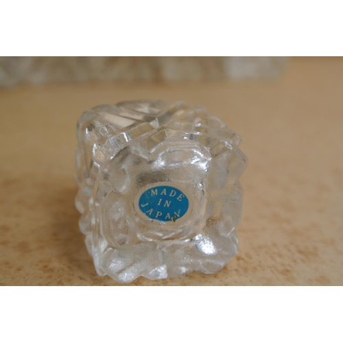 521 - Eight cut glass salt & pepper cellars, made in Japan.