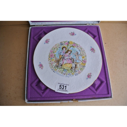 531 - A limited edition Royal Doulton cabinet plate, titled 'My Valentine'.