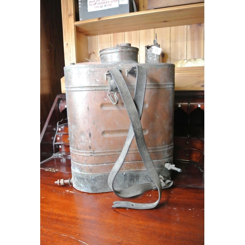 101 - An antique copper backpack sprayer.