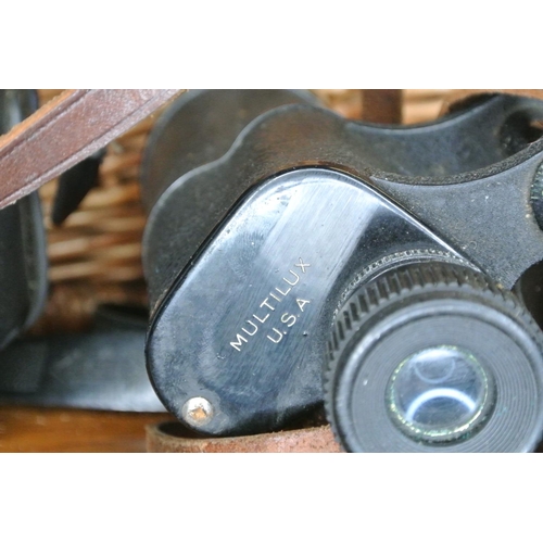 111 - A cased set of binoculars.