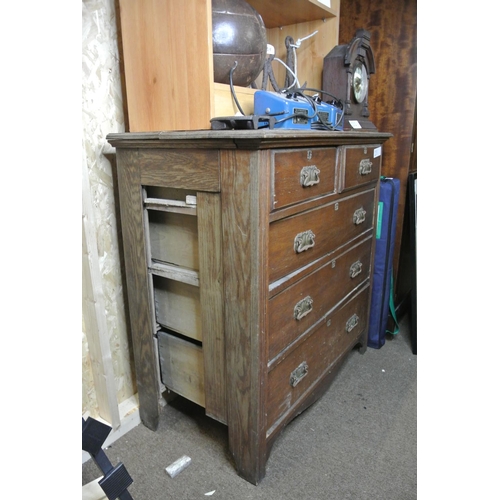 133 - A chest of drawers for restoration.