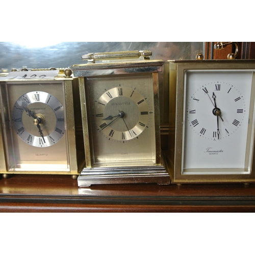 139 - A large assortment of carriage clocks.