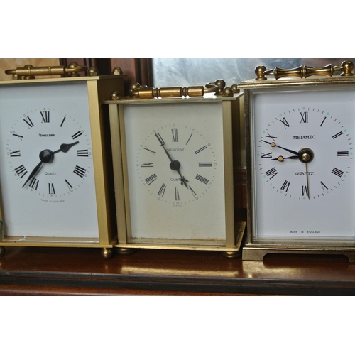 139 - A large assortment of carriage clocks.