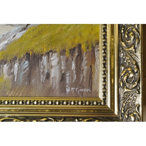 146 - An original framed oil on board painting of the White Rocks, Portrush, by W McGivern.