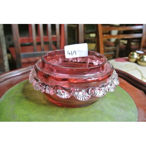 469 - An antique/ Victorian Ruby Glass dish.