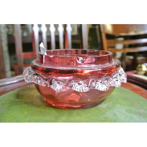 469 - An antique/ Victorian Ruby Glass dish.