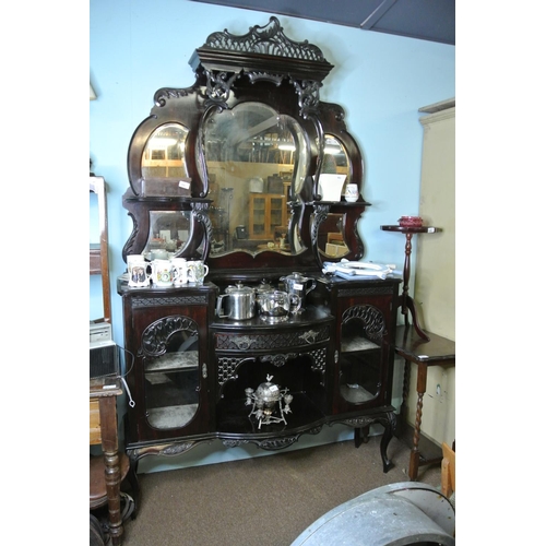 470 - A stunning antique mirror back sideboard.