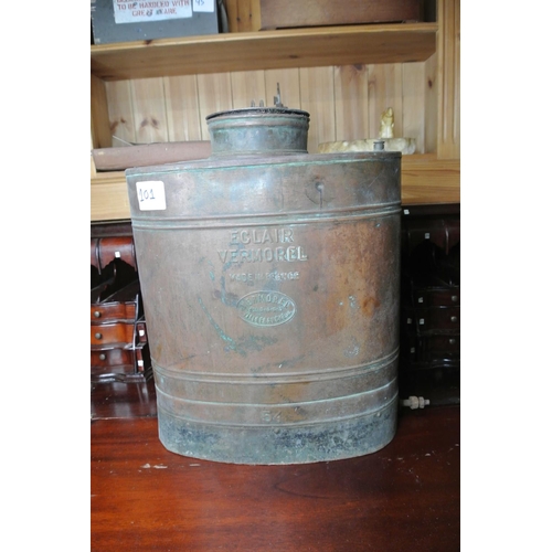 101 - An antique copper backpack sprayer.