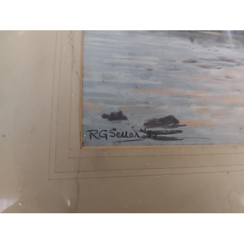 98 - An original framed pastel drawing titled, 'The Bann Trader in Coleraine', by local artist R G Sellar... 