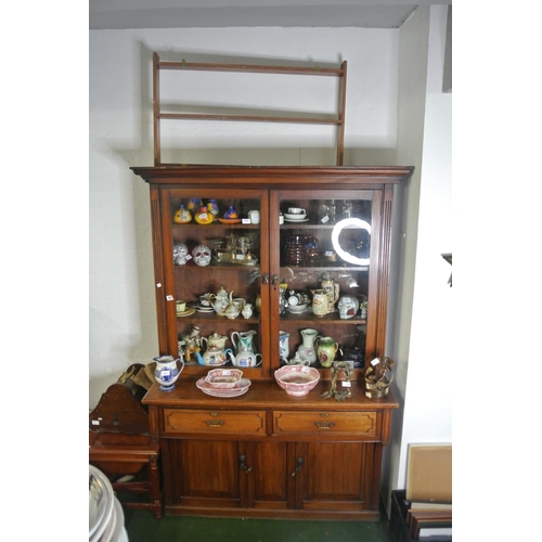 175 - A stunning antique mahogany bookcase bureau.