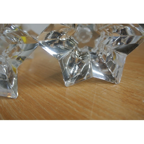 260 - A pair of glass candlesticks