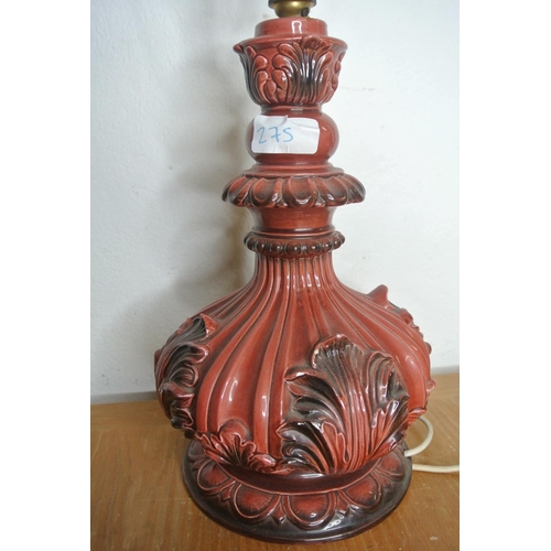 275 - A ceramic lamp base