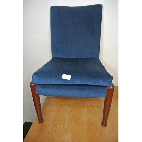 277 - A blue velvet upholstered occasional chair