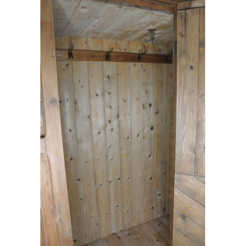 279 - A very good single door pine wardrobe with drawer