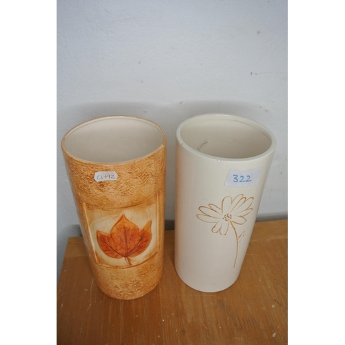 322 - 2 large decorative vases.