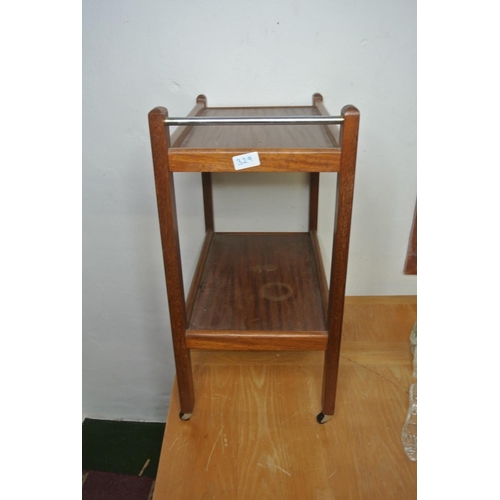 329 - A vintage wooden hostess trolley