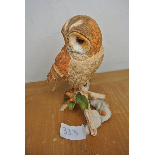 333 - A hand painted and hand crafted Tawny Owl produced by Country Artists, Co Antrim