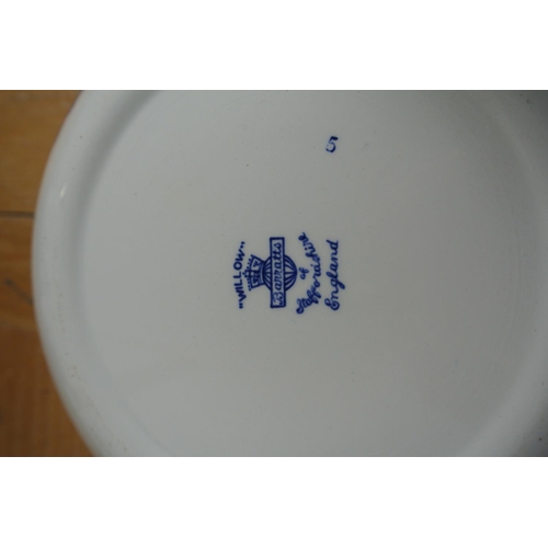 335 - A collection of blue and white pattern ceramics by makers such as CoalPort, Staffordshire and more