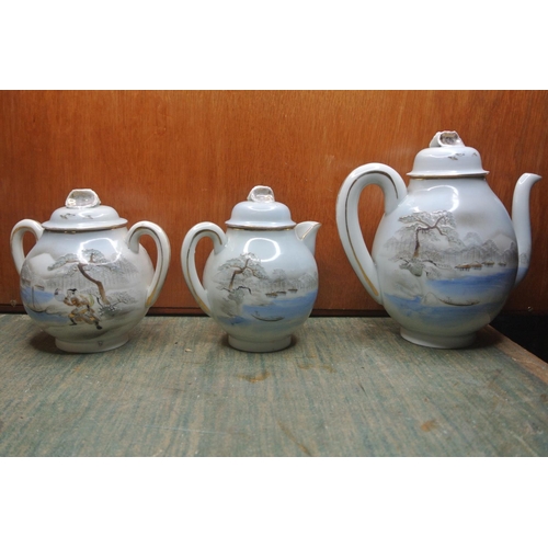 358 - A large collection of various vintage / antique ceramics, to include Oriental tea pots, Japanese Kut... 