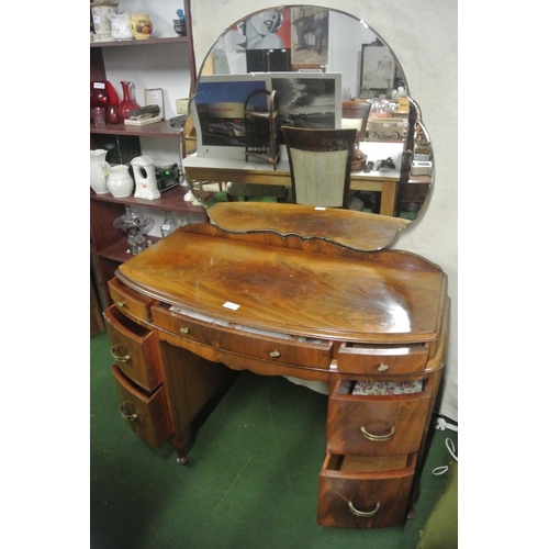 403 - An antique mirror back dressing table.