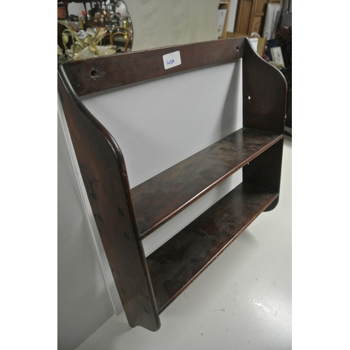 409 - An antique shelving unit.