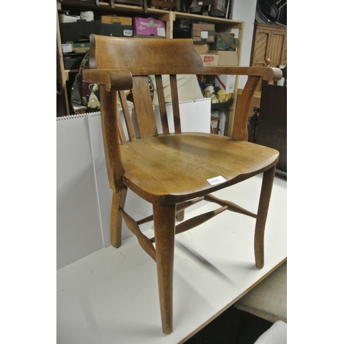 436 - An antique captain's / smoker's chair