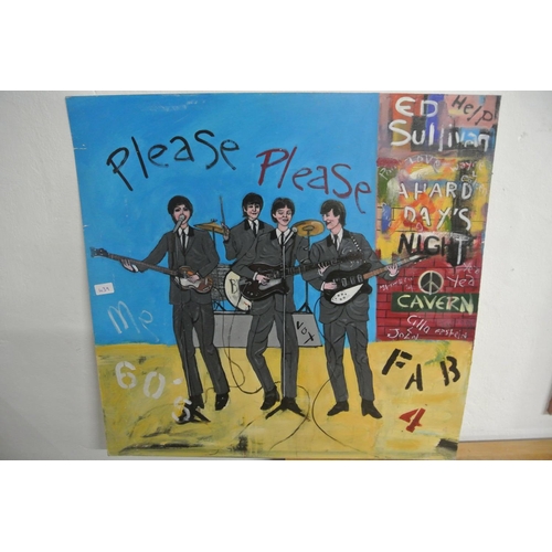 439 - A fan made painting of The Beetles