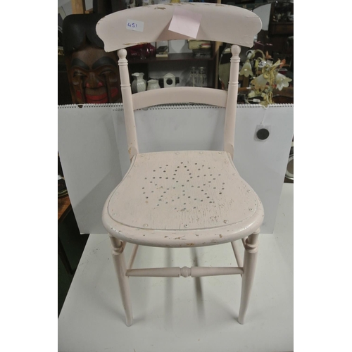 451 - An up-cycled vintage chair painted pink