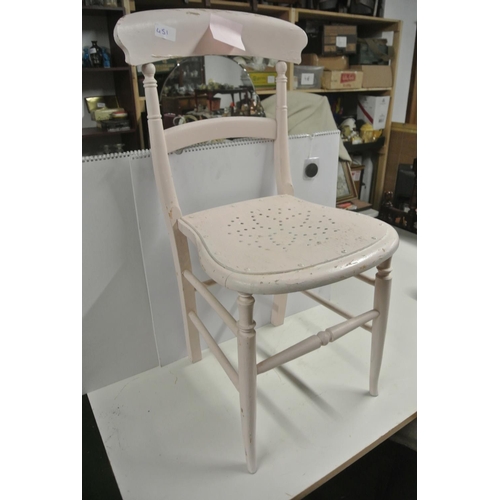 451 - An up-cycled vintage chair painted pink